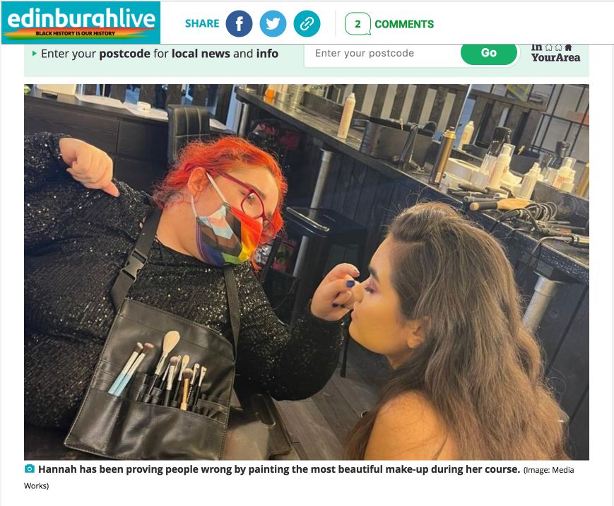 Hannah Pierce finishes makeup course with cerebral palsy GlamCandy